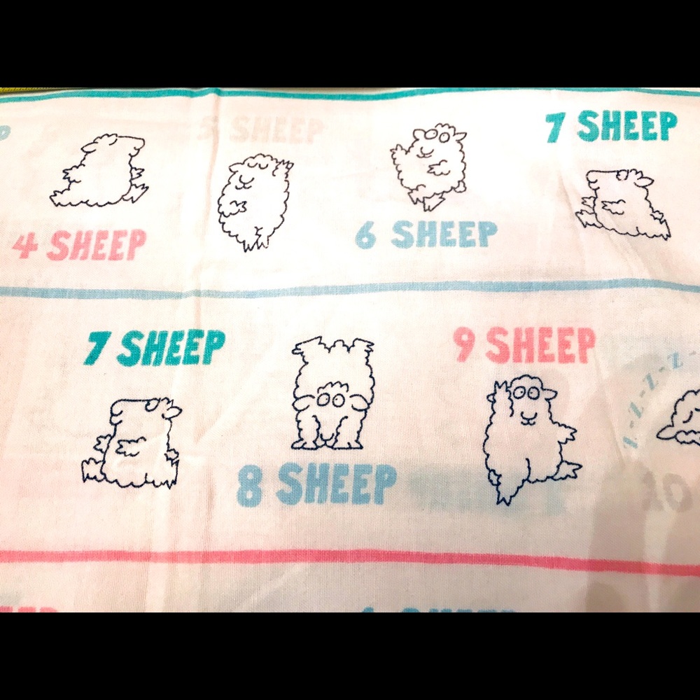 Rare 80’s Sandra Boynton Counting Sleep Pillowcase